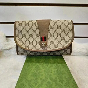 Sherry Line Brown PVC  Clutch Bag